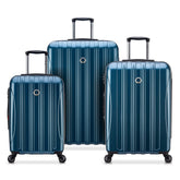 DELSEY Paris Helium Aero Hardside Expandable Luggage with Spinner Wheels Teal 3 Piece Set 19 25 29 U1